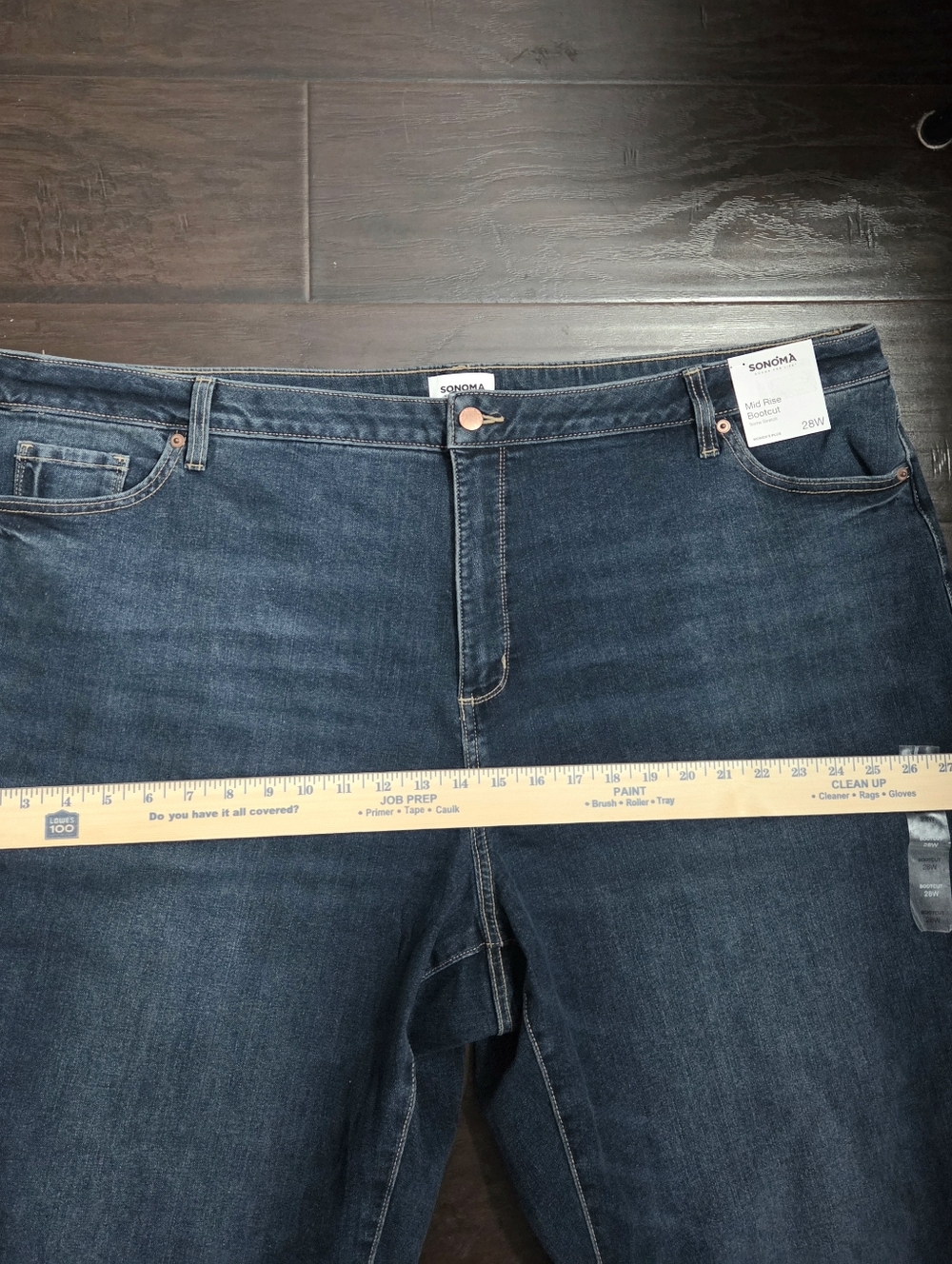 Sonoma New Dark Blue Women’s Mid-Rise Bootcut Jeans - Picture 11 of 12